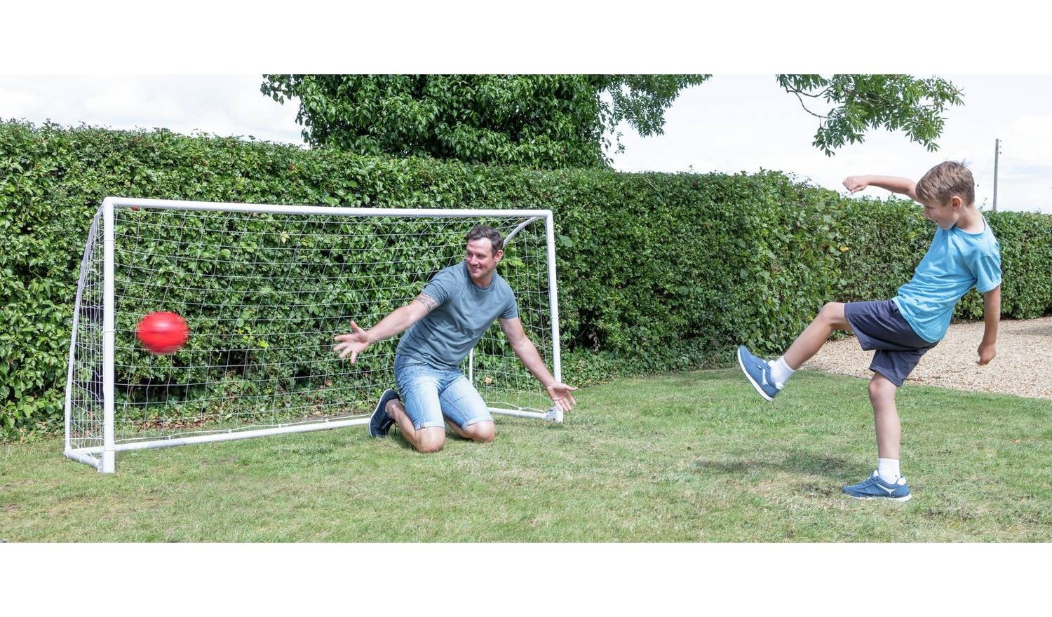 Opti 8 x 4ft PVC Football Goal Portable Garden Sports Equipment - Image 2