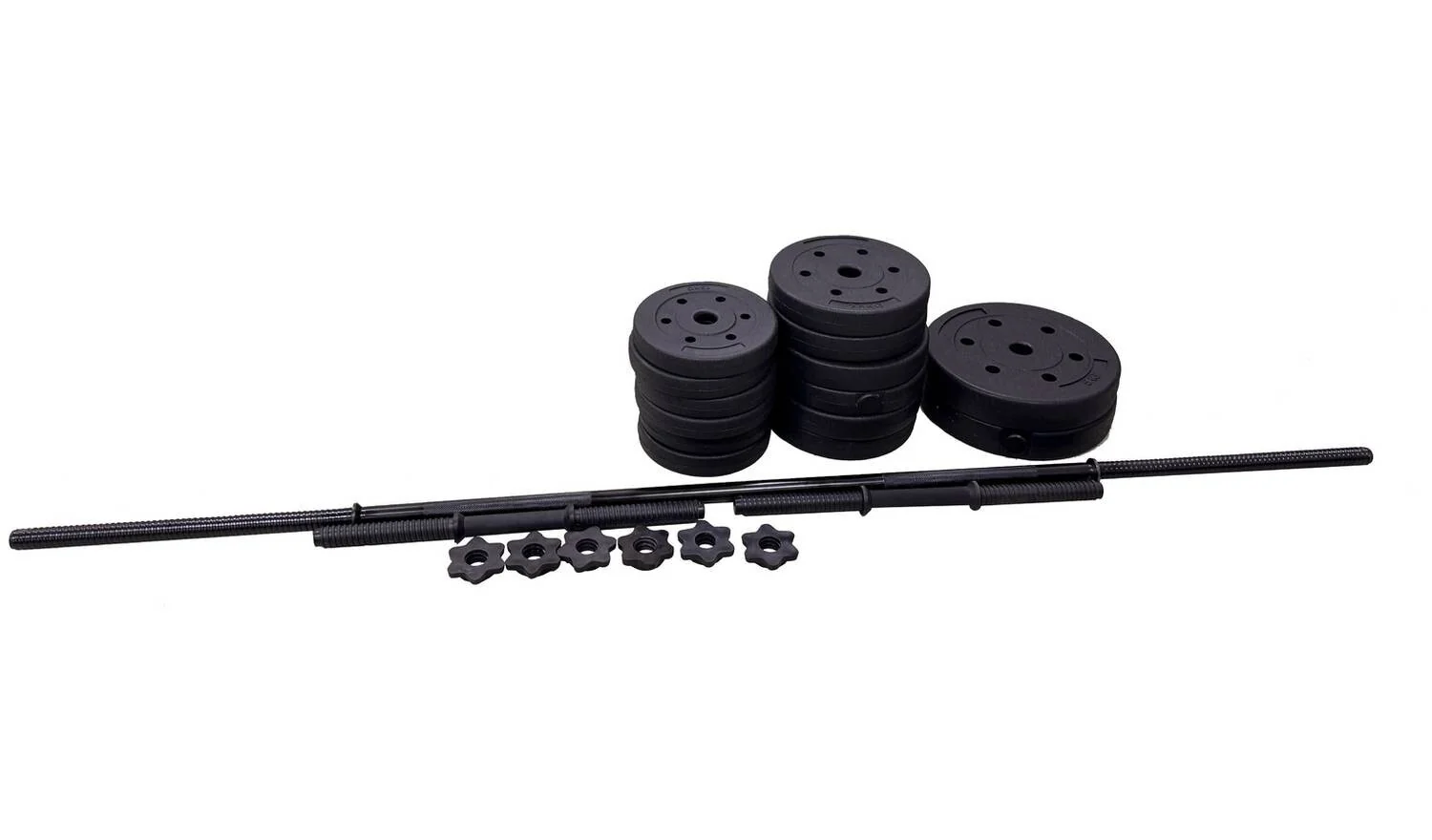 Opti Vinyl Barbell and Dumbbell Set 35kg Home Gym Strength Training - Image 10