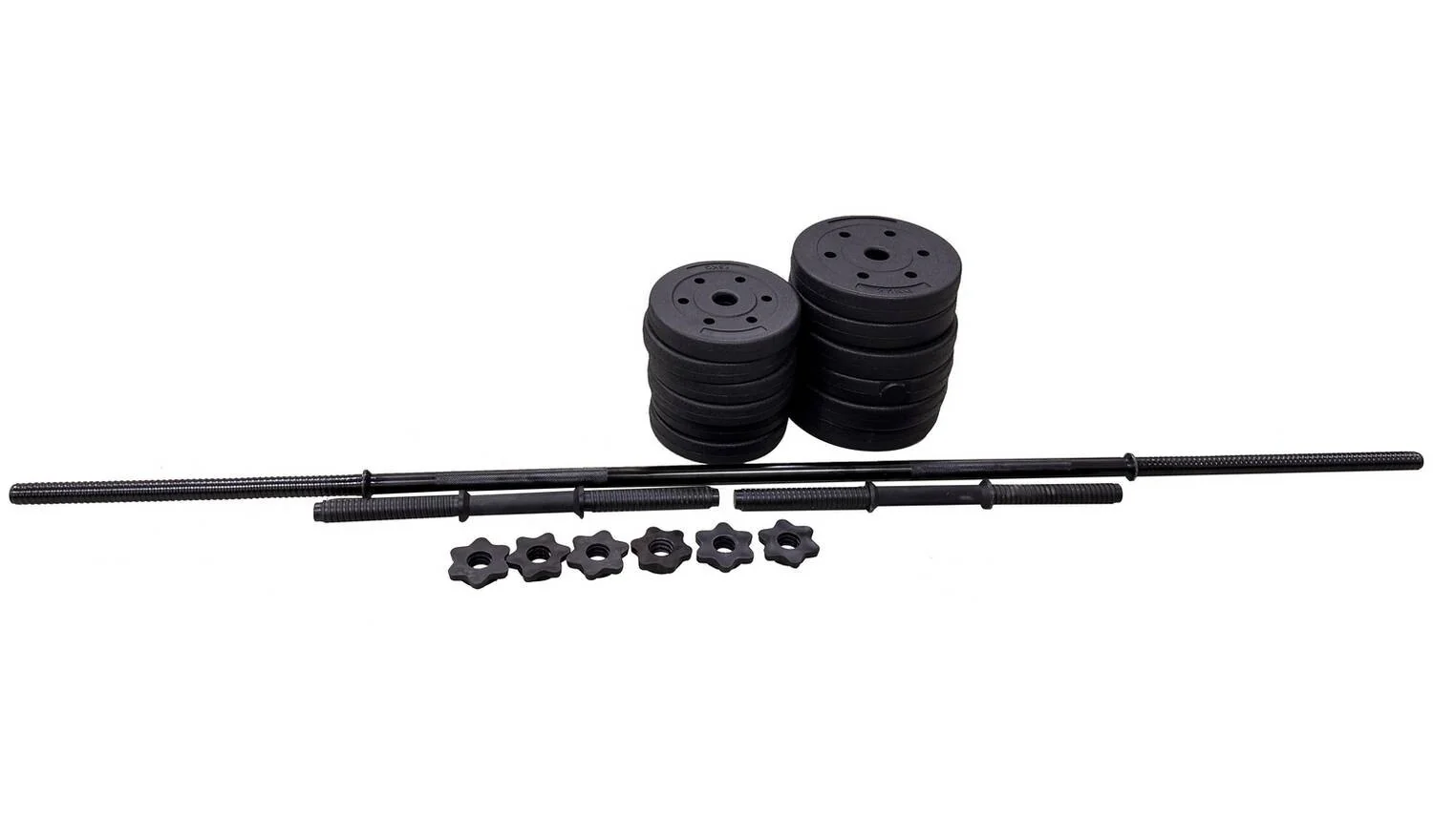 Opti Vinyl Dumbbell and Barbell Set 25kg Home Gym Weight Lifting Fitness - Image 7
