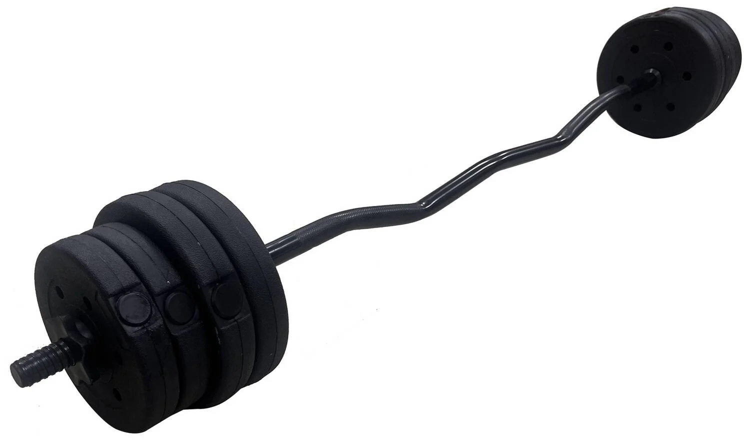 Opti Z Curl Vinyl Barbell Weight Set 17kg Home Gym Fitness Training - Image 4