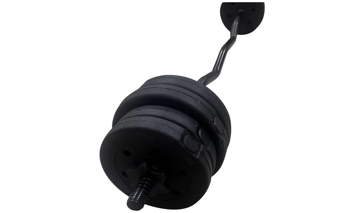Opti Z Curl Vinyl Barbell Weight Set 17kg Home Gym Fitness Training - Image 5