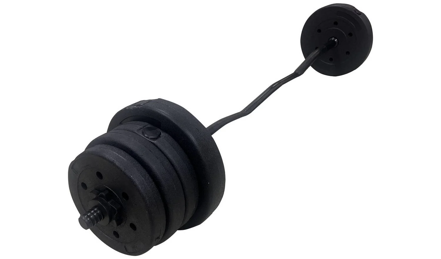 Opti Z Curl Vinyl Barbell Weight Set 25kg Home Gym Strength Training - Image 4