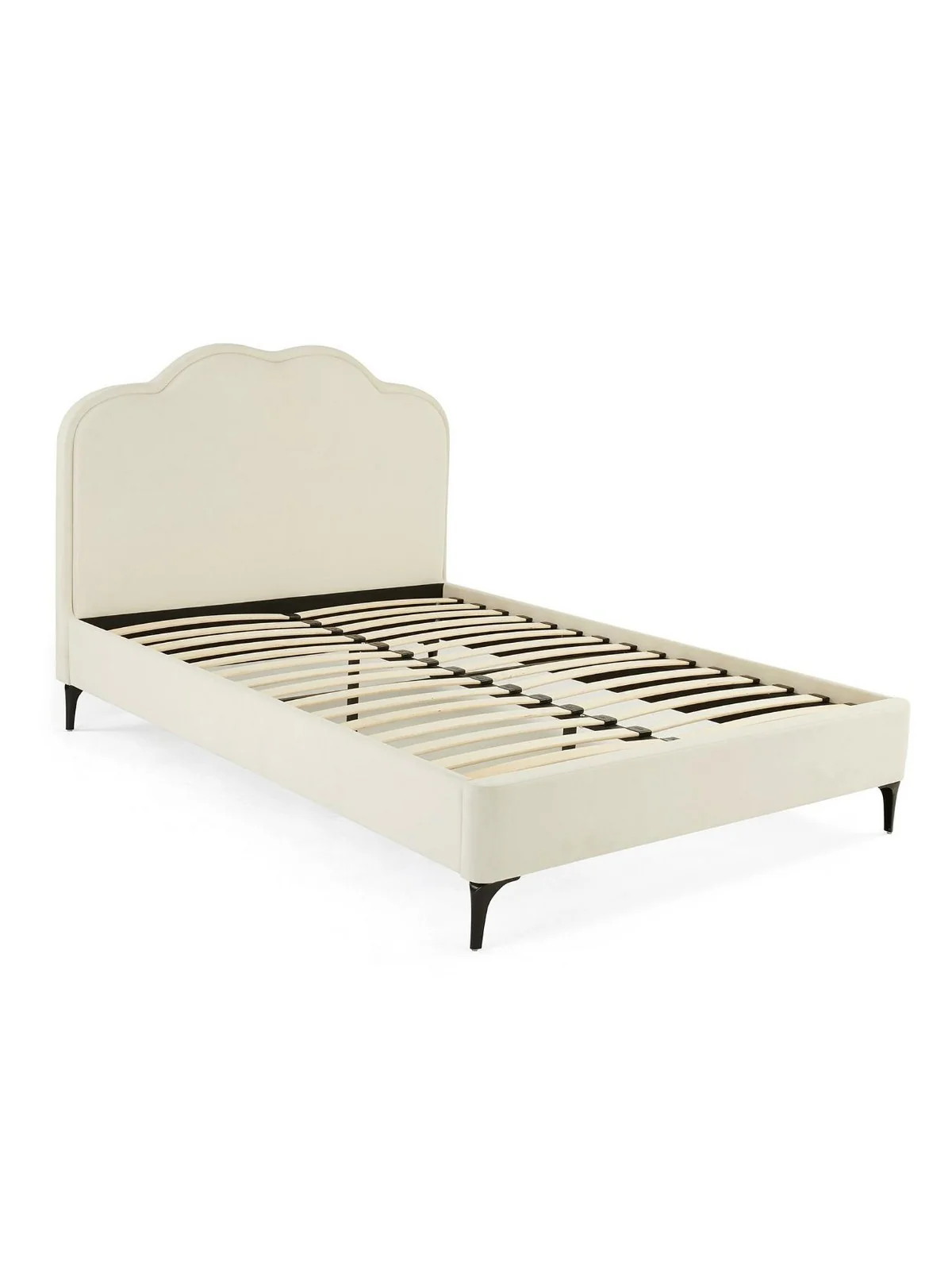 Orinoco King Bed Frame Natural | Sculptural Headboard | Sprung Slats - Image 3