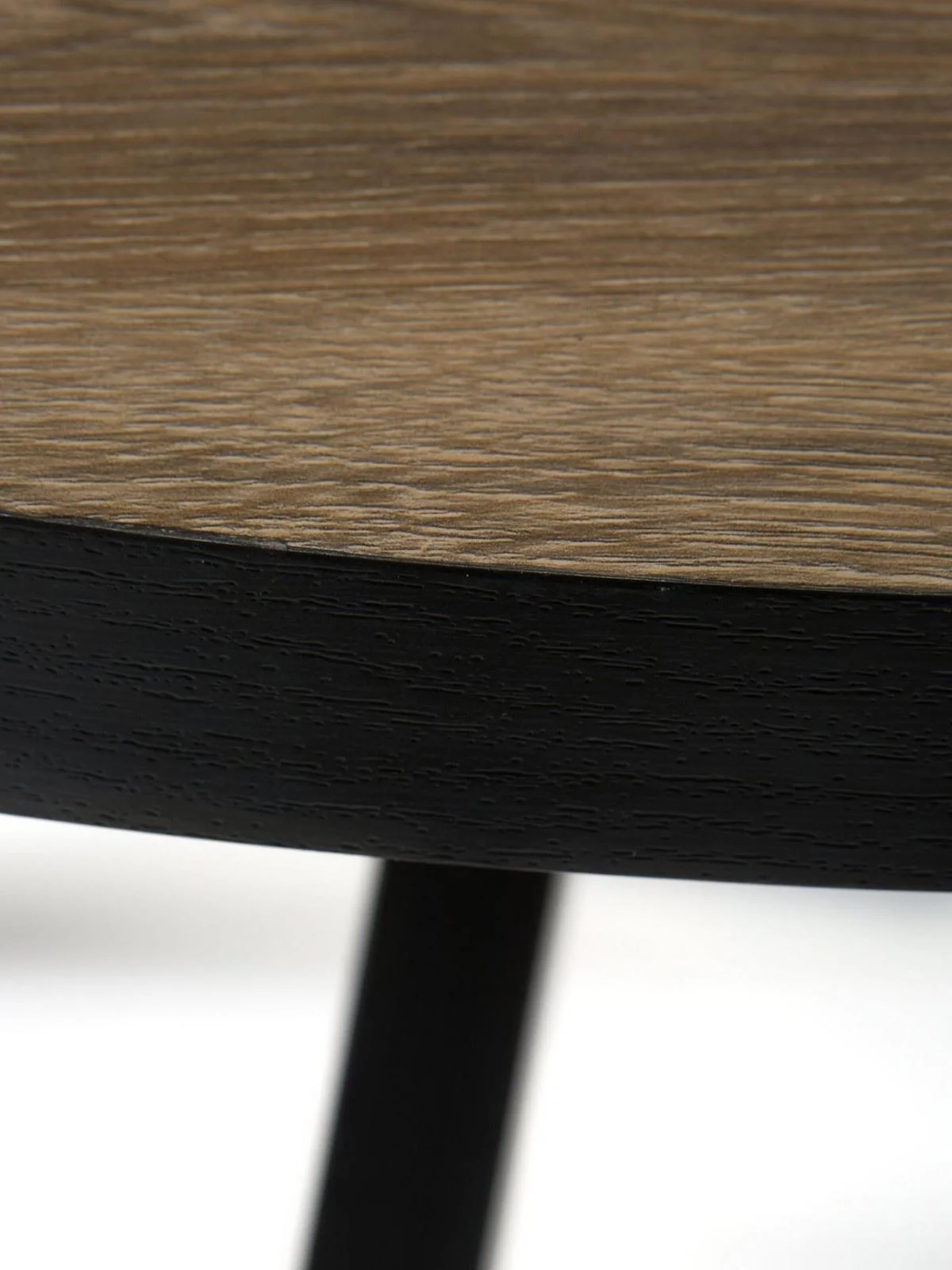 Oslo 120 cm Round Dining Table Oak & Black Modern Dining Room Furniture - Image 6