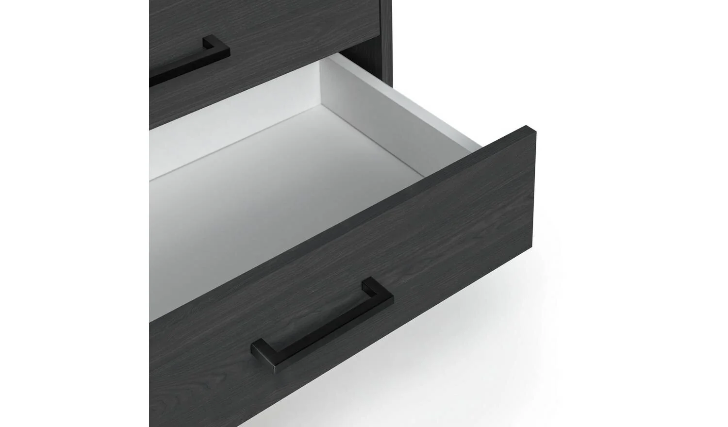 Oslo 5 Drawer Chest Black Oak Effect Storage Organiser Bedroom Furniture - Image 6