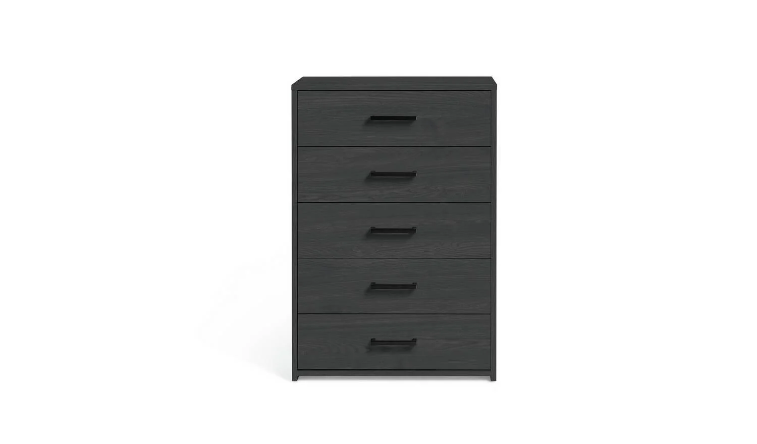 Oslo 5 Drawer Chest Black Oak Effect Storage Organiser Bedroom Furniture - Image 7