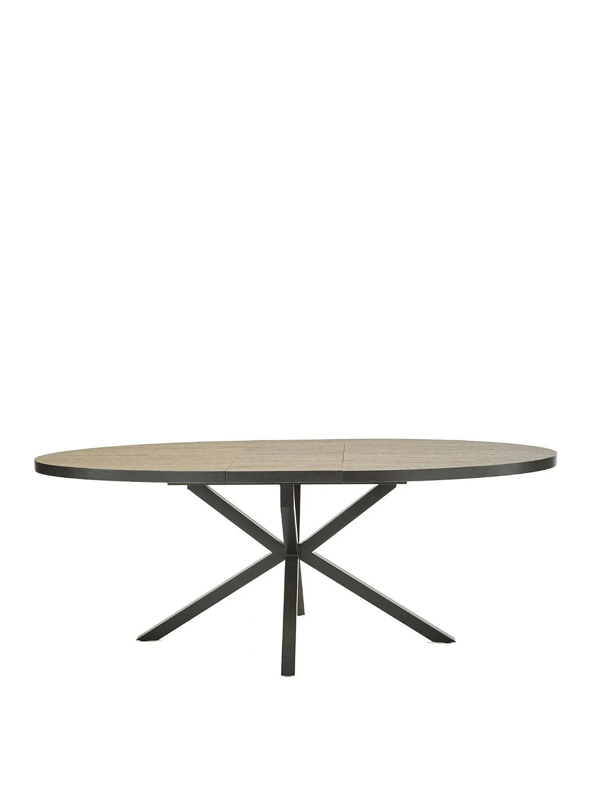 Oslo Extending Dining Table Oak & Black | 160-200cm | Modern Chopstick Legs - Image 2