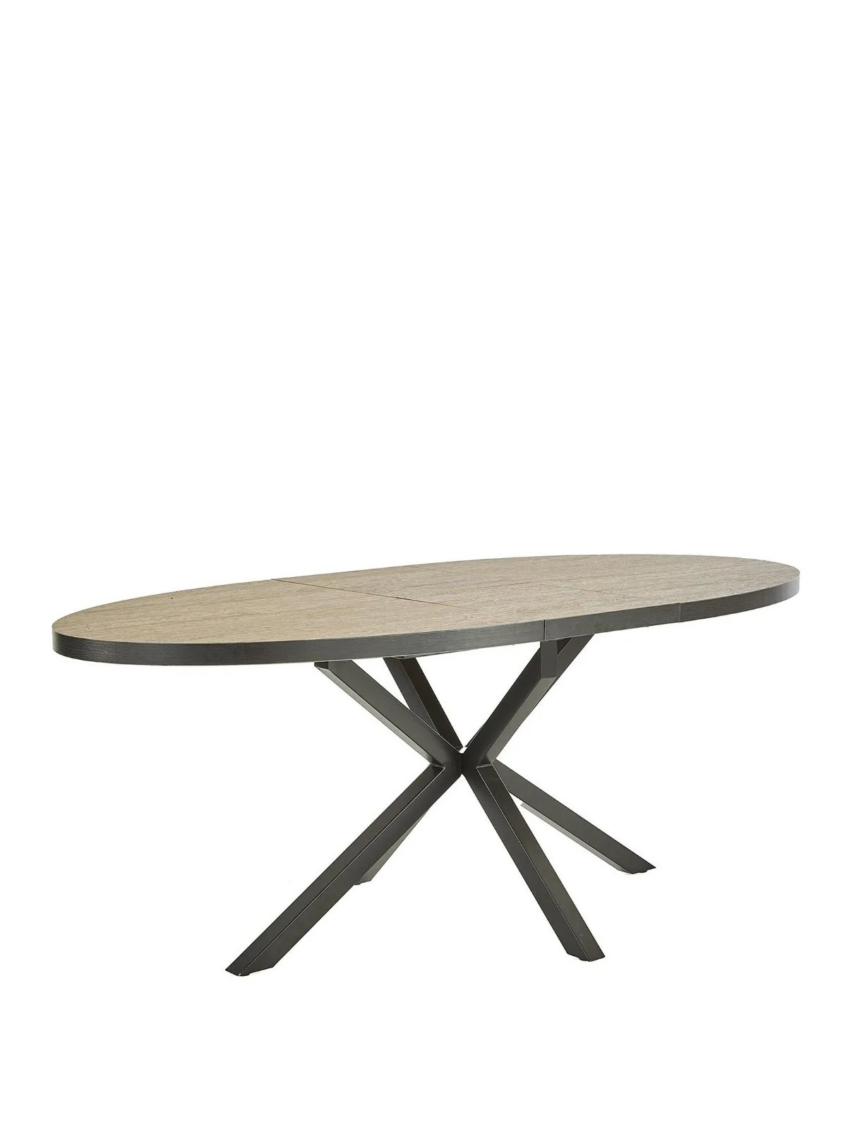 Oslo Extending Dining Table Oak & Black | 160-200cm | Modern Chopstick Legs - Image 3