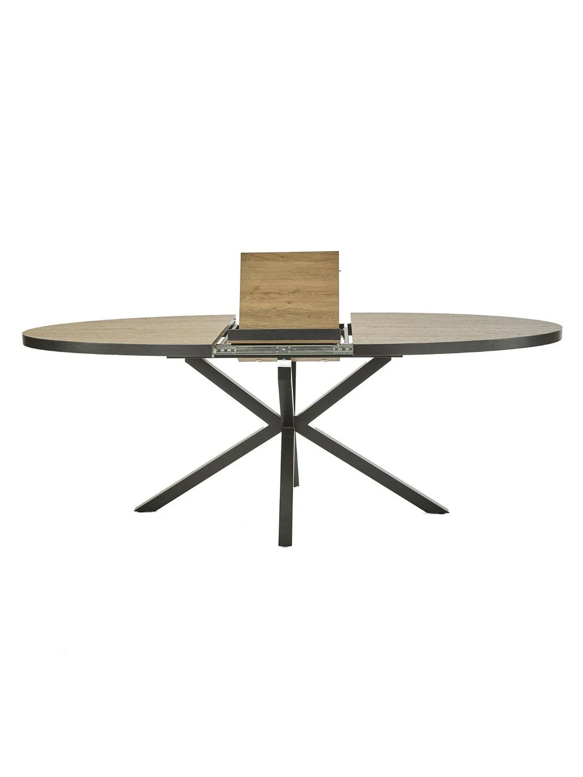 Oslo Extending Dining Table Oak & Black | 160-200cm | Modern Chopstick Legs - Image 4