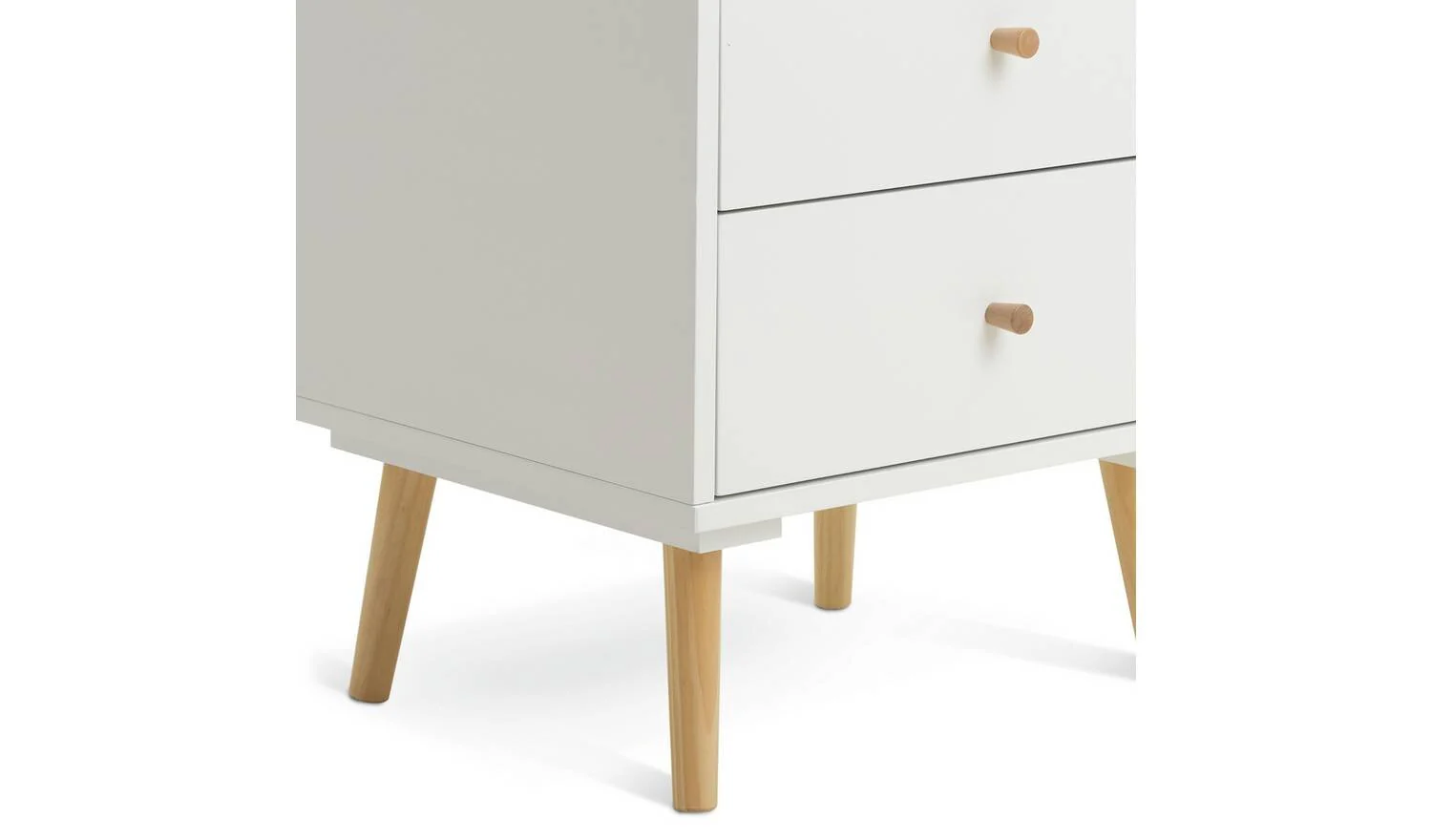 Otto 5 Drawer Tallboy White Storage Organiser Bedroom Furniture Drawers - Image 4