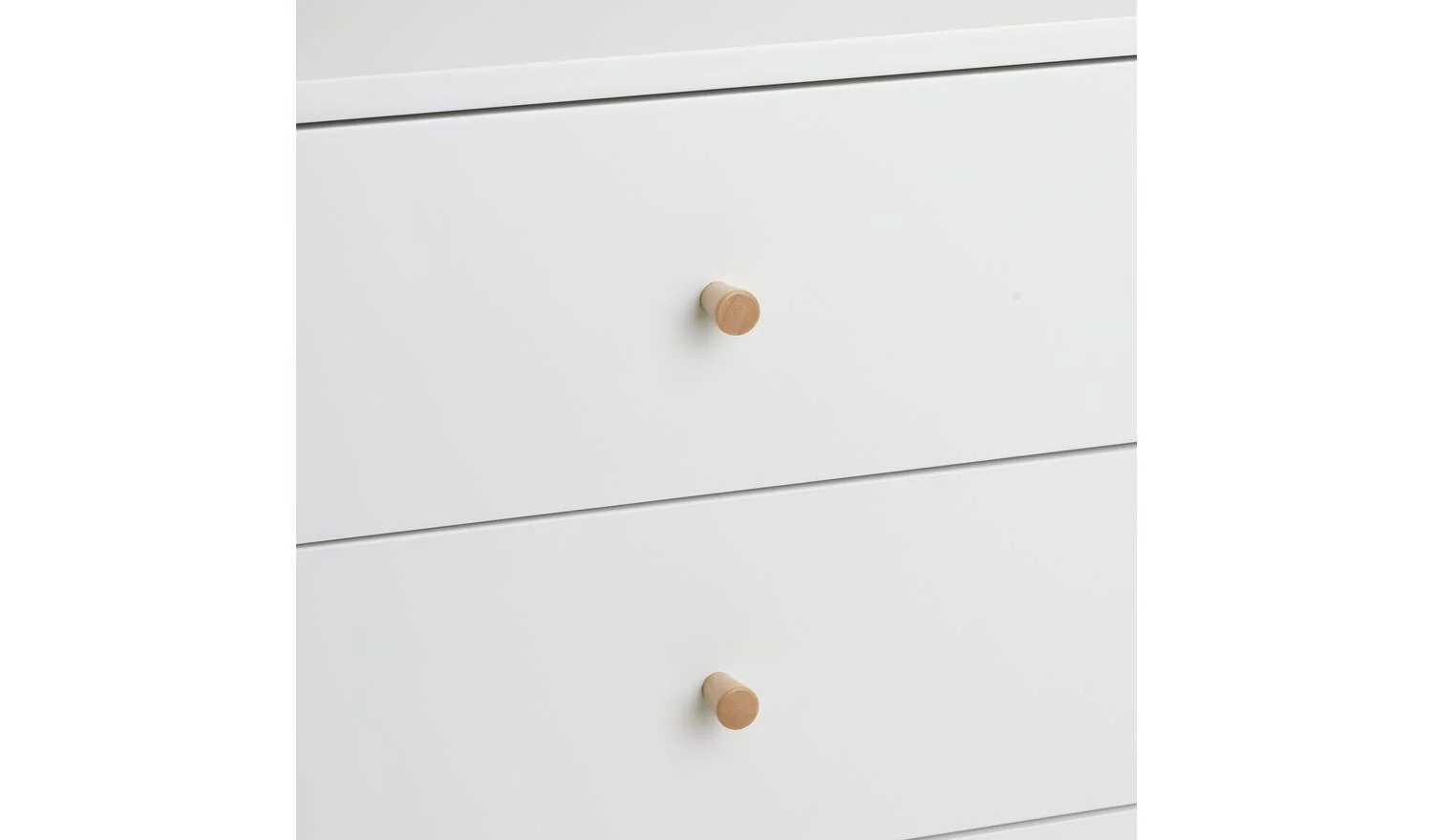 Otto 5 Drawer Tallboy White Storage Organiser Bedroom Furniture Drawers - Image 6