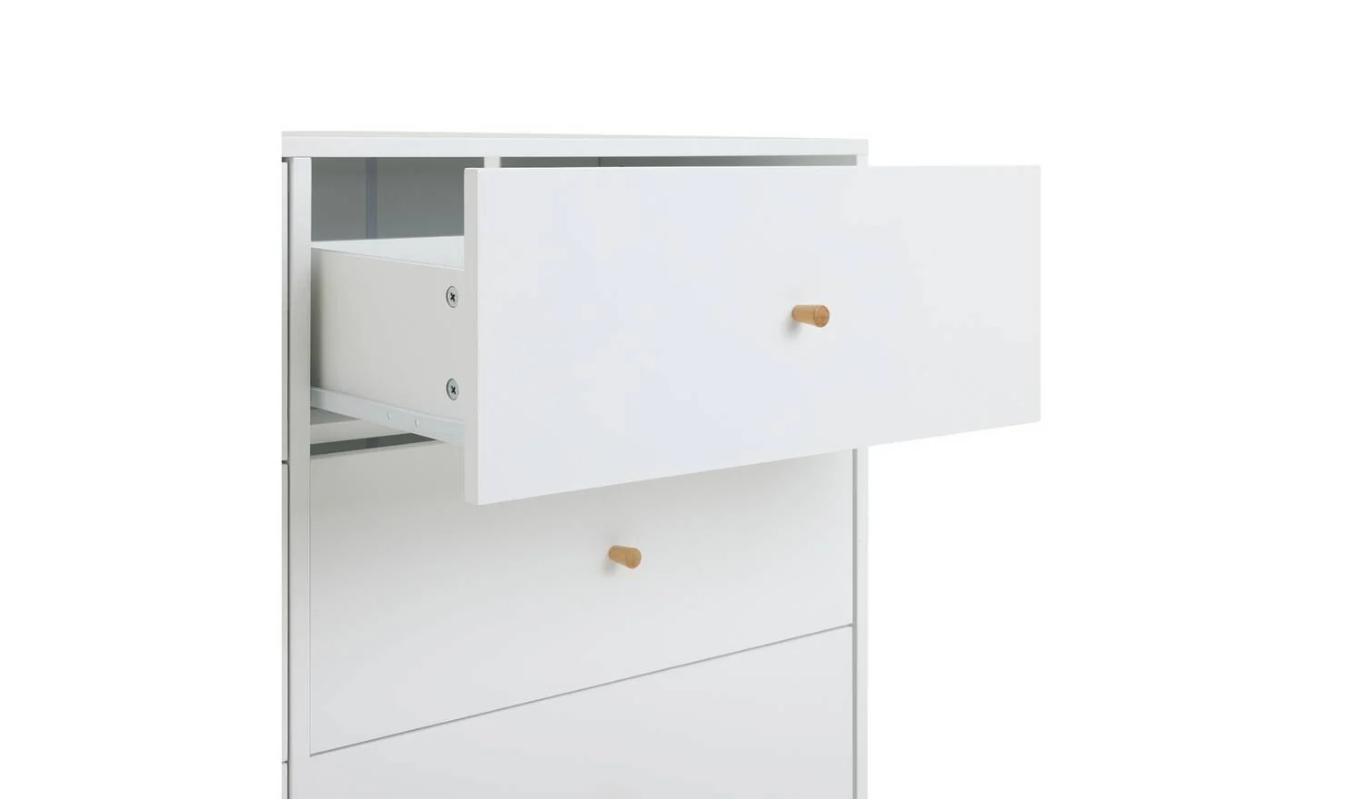 Otto 6 Drawer Chest White Storage Organiser Bedroom Furniture - Image 3