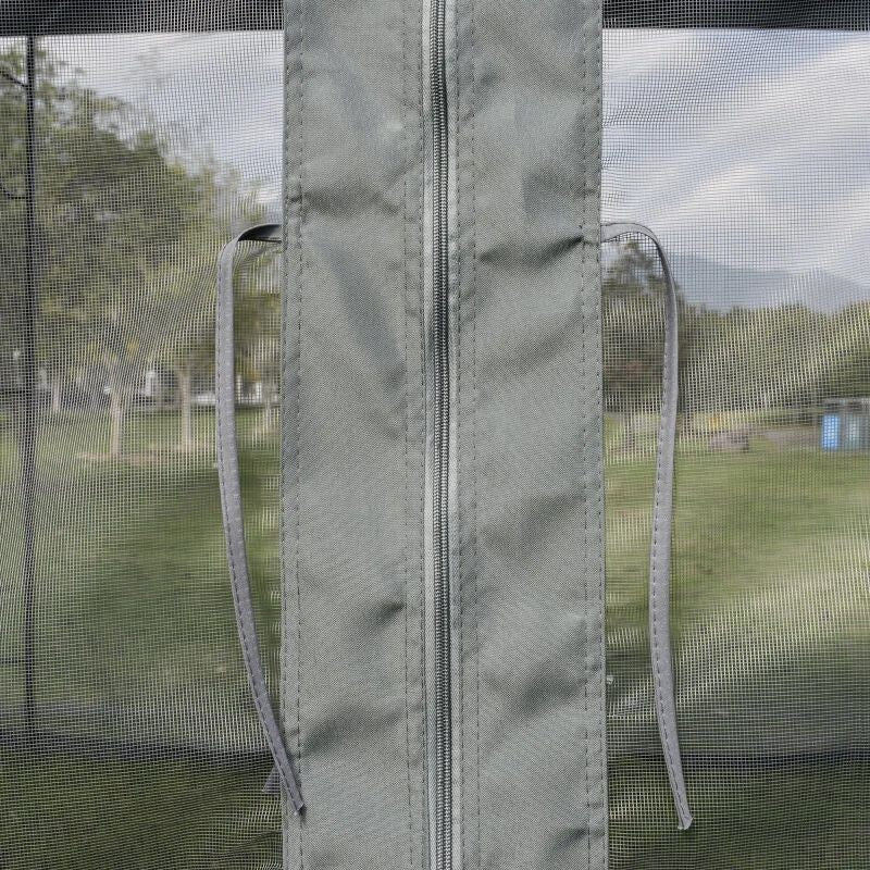 Outsunny 2 Tier Garden Gazebo with Mesh Curtains 3000x3000mm Grey - Image 11