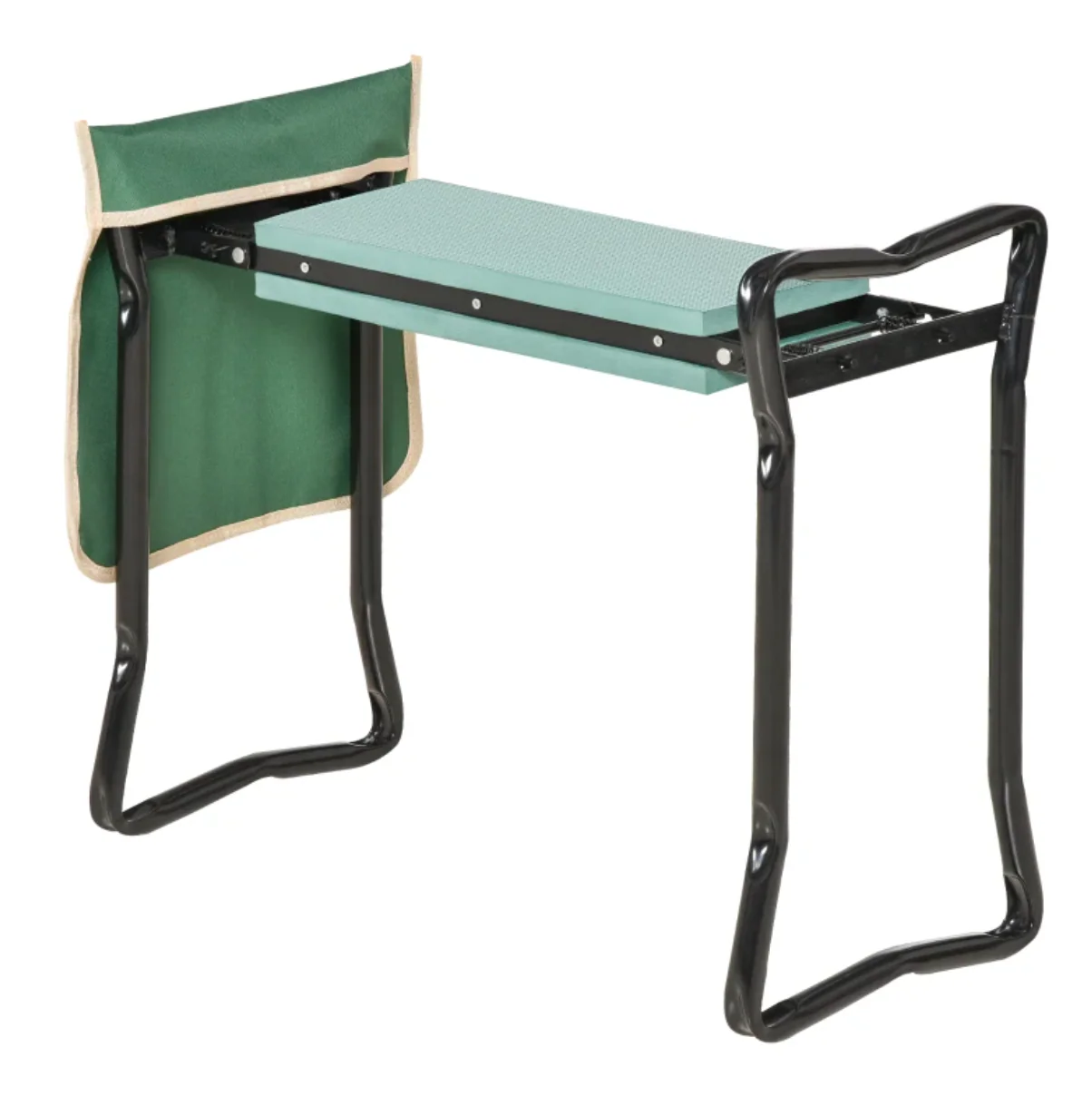 Outsunny Steel Frame Padded Garden Kneeler, with Tool Bag Green | Fast Delivery - Image 9
