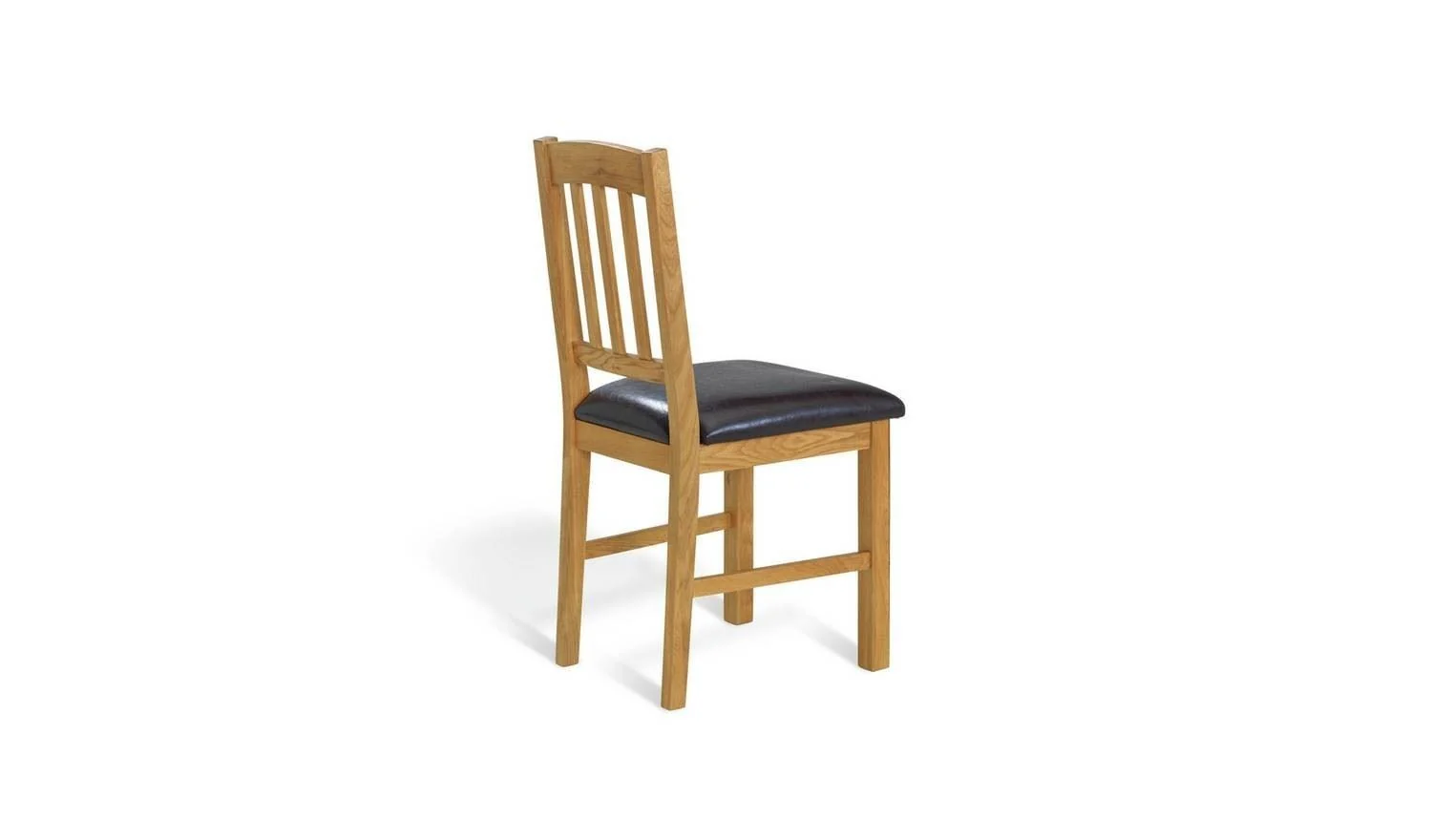 Pair of 2 Oak Dining Chairs Comfortable Seating for Kitchen - Image 4