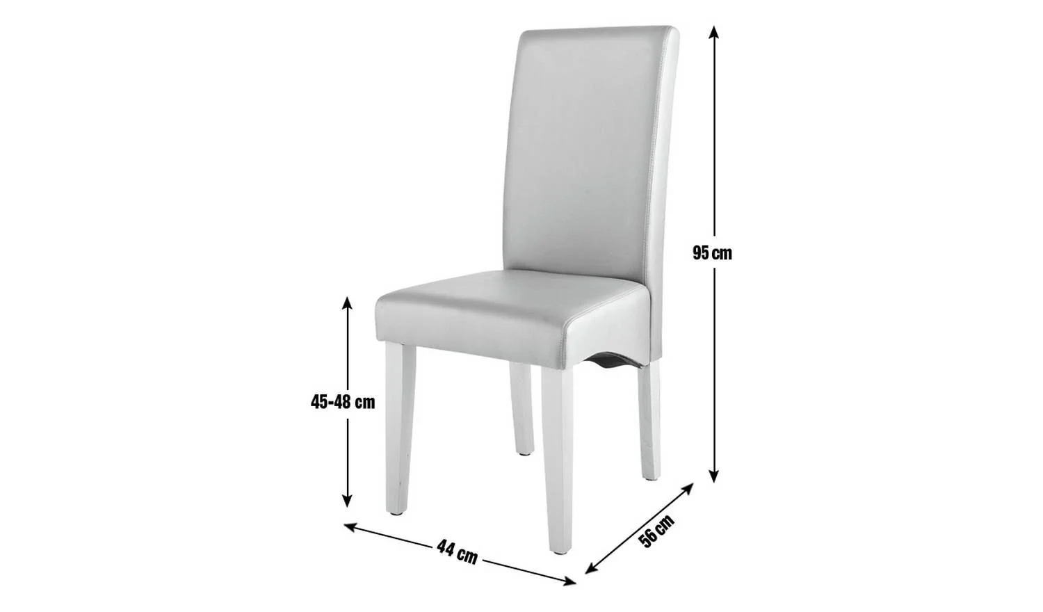 Pair of Skirted Dining Chairs Black Upholstered Comfortable Seating - Image 2