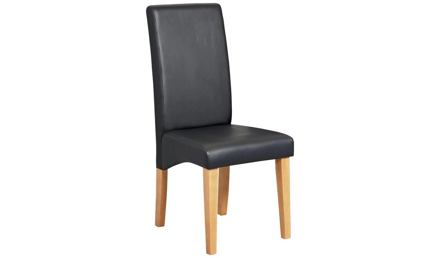 Pair of Skirted Dining Chairs Black Upholstered Comfortable Seating - Image 4