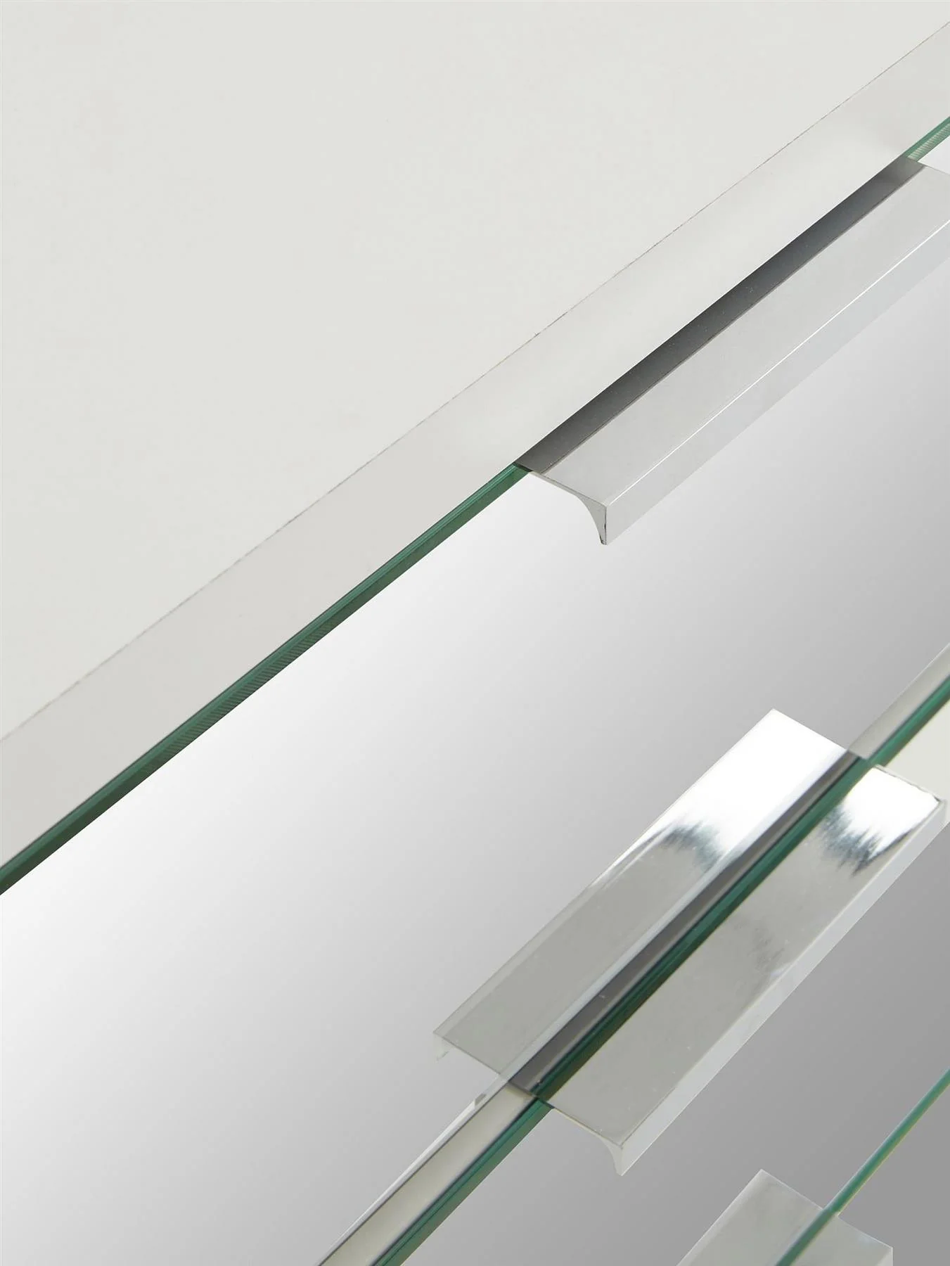Palma Mirrored 5 Drawer Chest White For Small Spaces Easy Assembly - Image 6