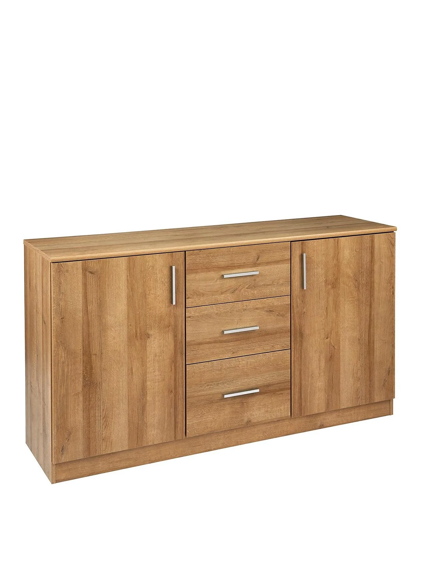 Panama 2 Door 3 Drawer Sideboard Dark Oak Storage Cabinet Living Room - Image 3