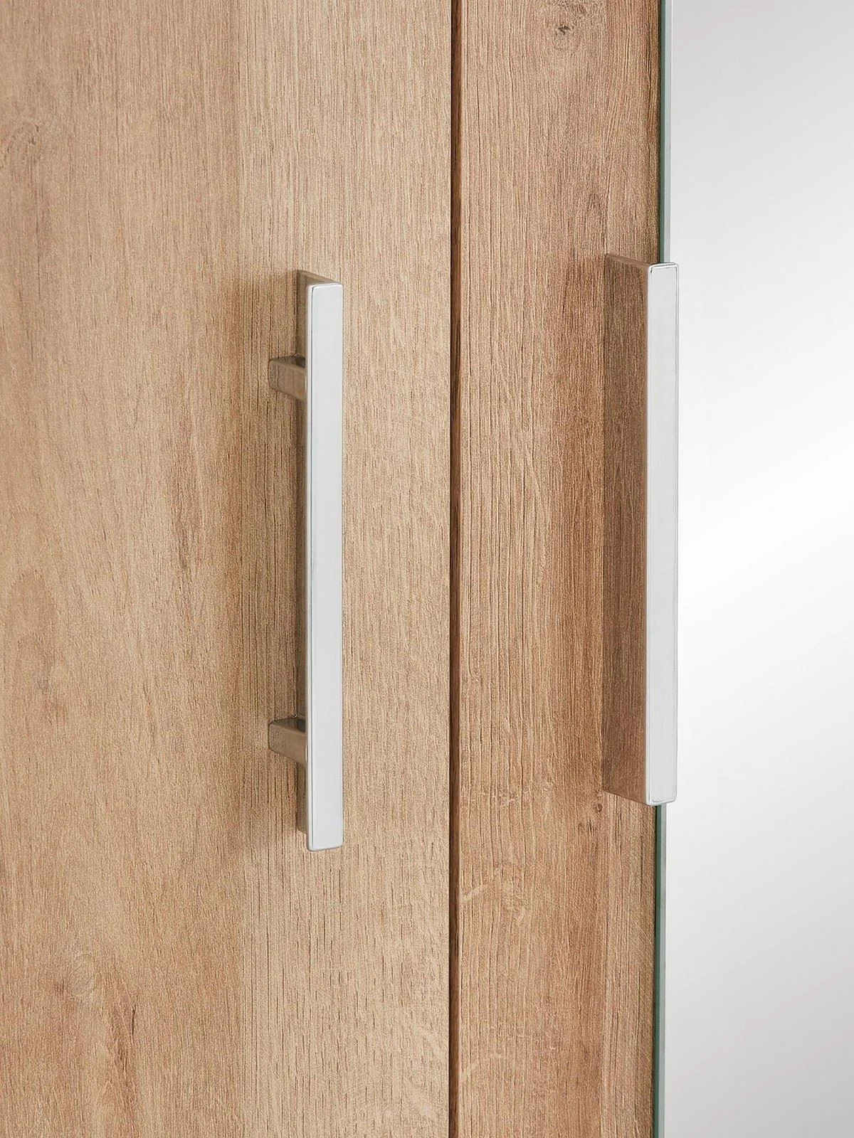 Panama 3 Door, 4 Drawer Combi Wardrobe Oak with shelves Modern Bedroom - Image 6