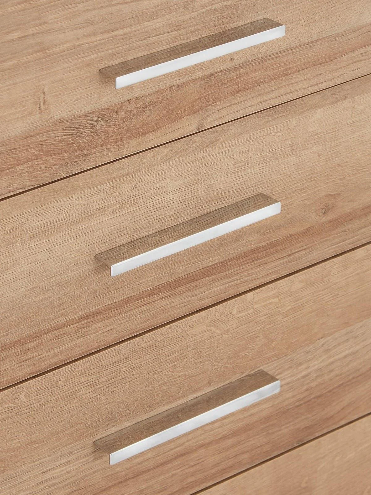 Panama 4 Door, 4 Drawer Combi Fitment Wardrobe with Mirror Oak Modern Bedroom - Image 5