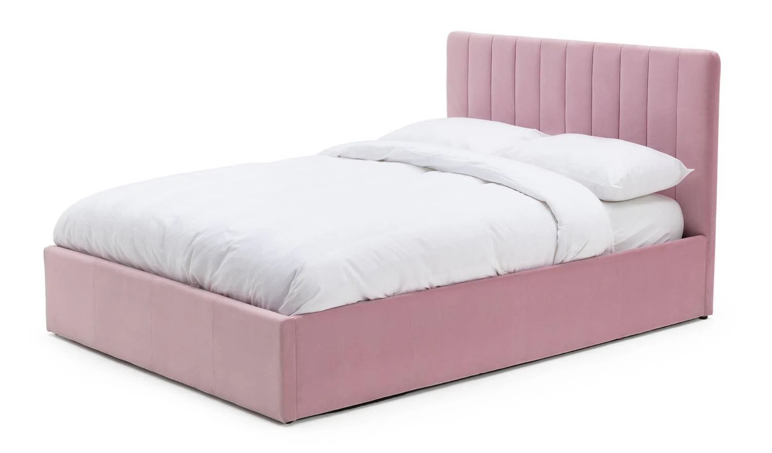 Pandora Double End Lift Ottoman Bed Pink Modern Bedroom Storage - Image 11