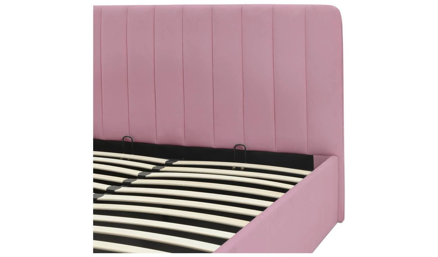 Pandora Double End Lift Ottoman Bed Pink Modern Bedroom Storage - Image 7