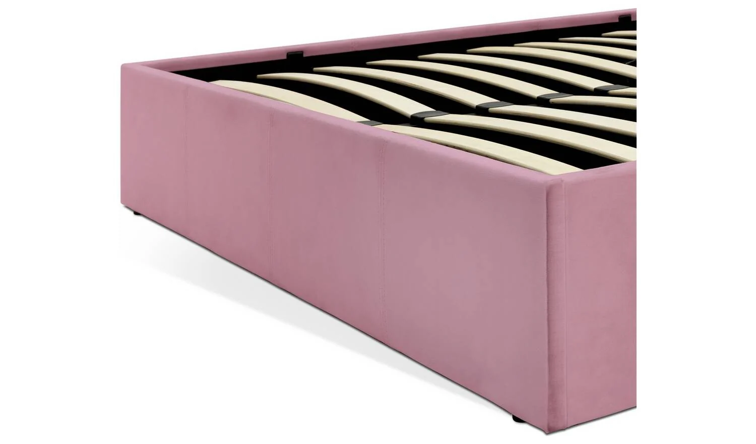Pandora Double End Lift Ottoman Bed Pink Modern Bedroom Storage - Image 8
