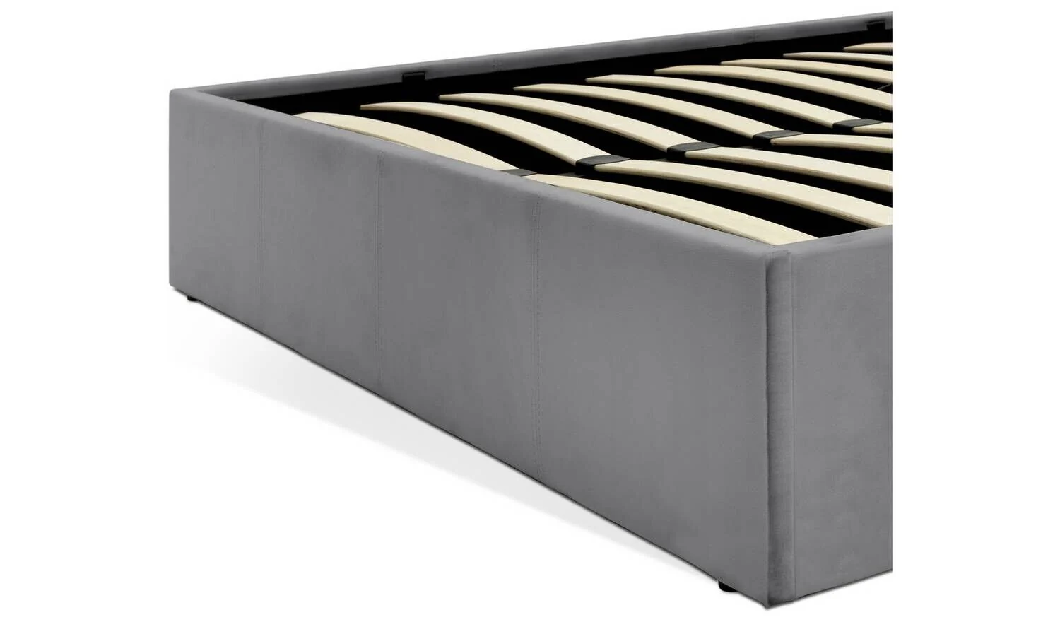 Pandora Small Double End Lift Ottoman Bed Grey Modern Bedroom Storage - Image 7