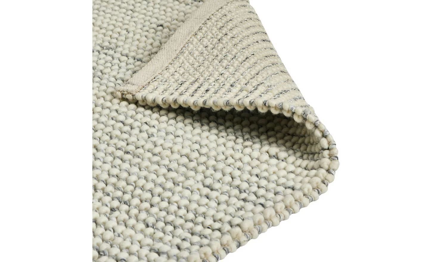 Pebble Grey Flatweave Rug 120x170cm Living Room Bedroom Floor Neutral - Image 4