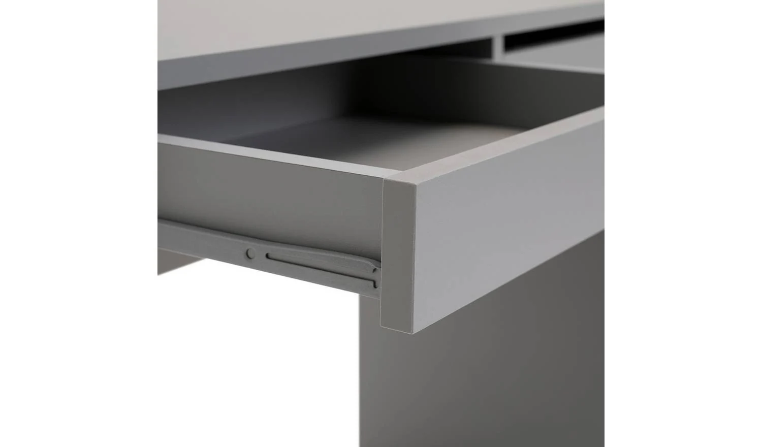 Pepper 2 Drawer Desk Grey Modern Home Office Furniture With Storage - Image 6