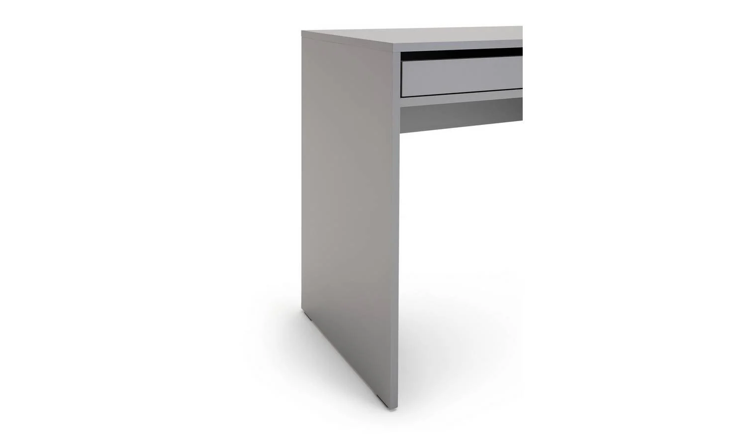 Pepper 2 Drawer Desk Grey Modern Home Office Furniture With Storage - Image 9