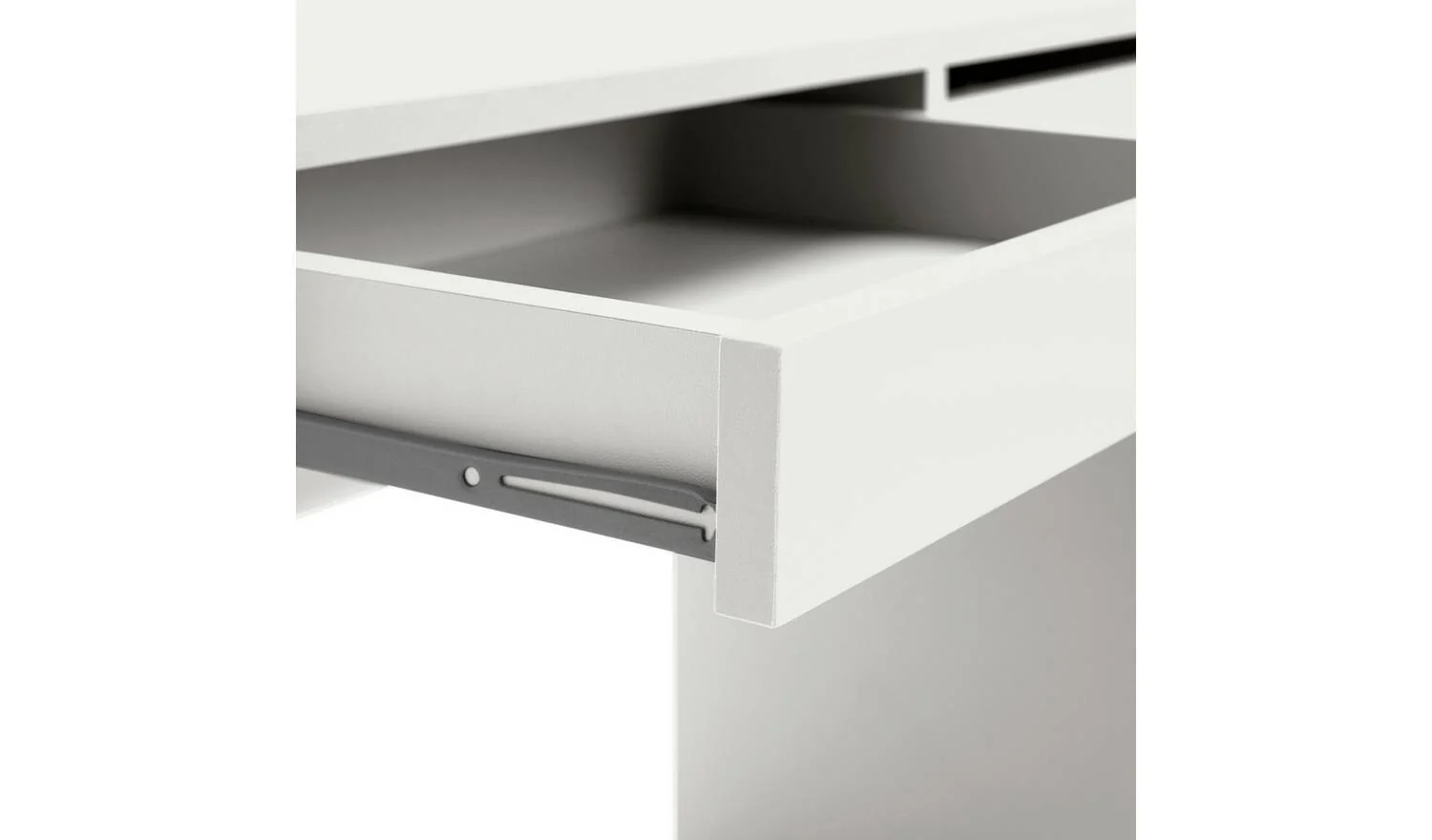 Pepper 2 Drawer Desk White Compact Study Table With Drawers - Image 9