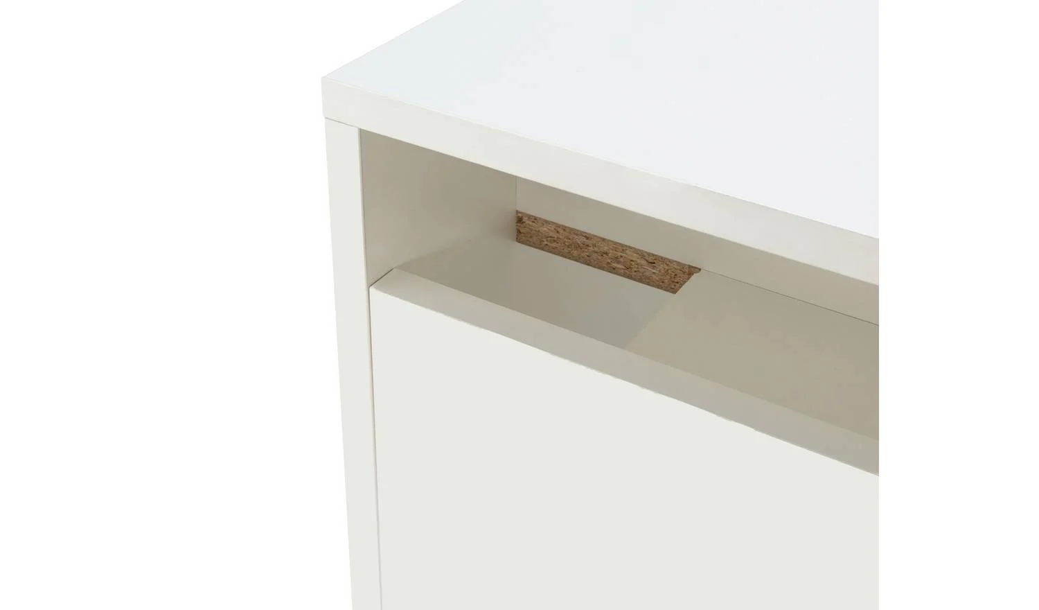 Pepper 2 Drawer Desk White Compact Study Table With Drawers - Image 6