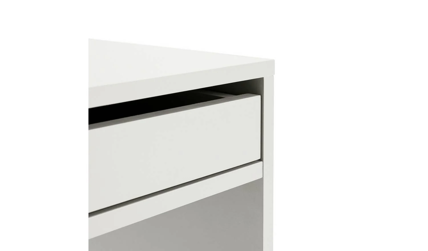 Pepper 2 Drawer Desk White Compact Study Table With Drawers - Image 7