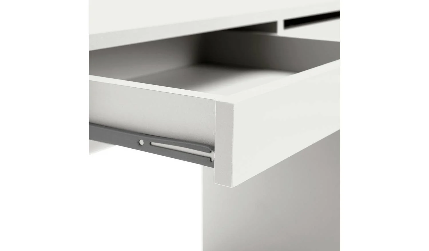 Pepper 2 Drawer Desk White Compact Study Table With Drawers - Image 8