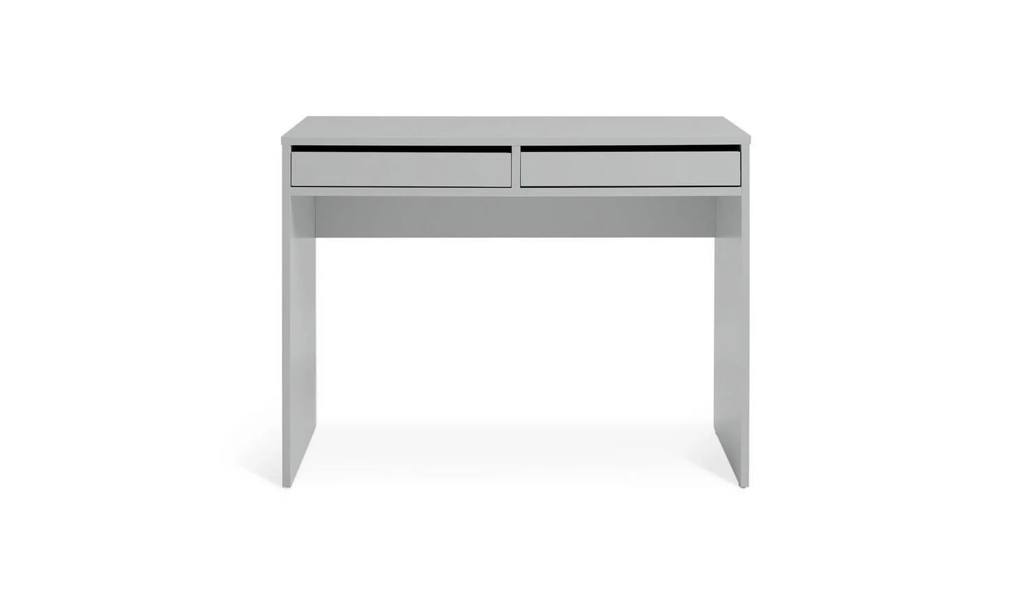 Pepper 2 Drawer Office Desk Grey Modern Home Office Furniture Workspace - Image 4