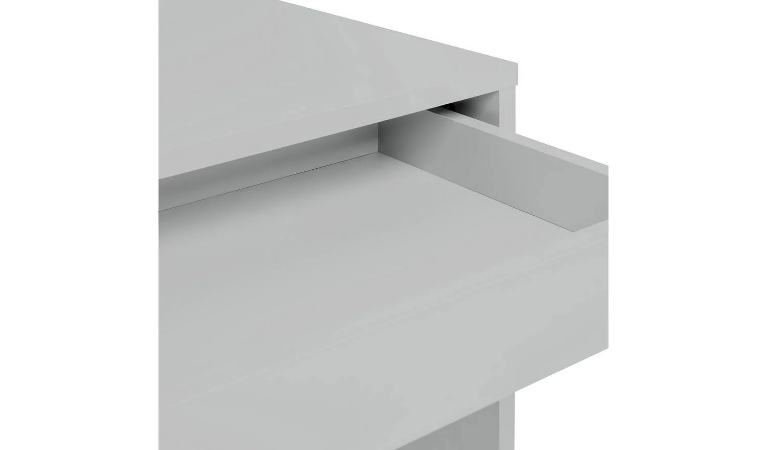 Pepper 2 Drawer Office Desk Grey Modern Home Office Furniture Workspace - Image 5