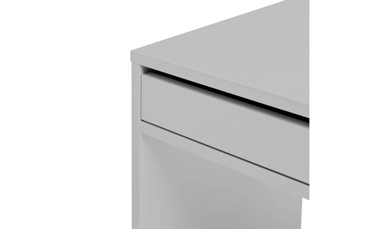 Pepper 2 Drawer Office Desk Grey Modern Home Office Furniture Workspace - Image 6