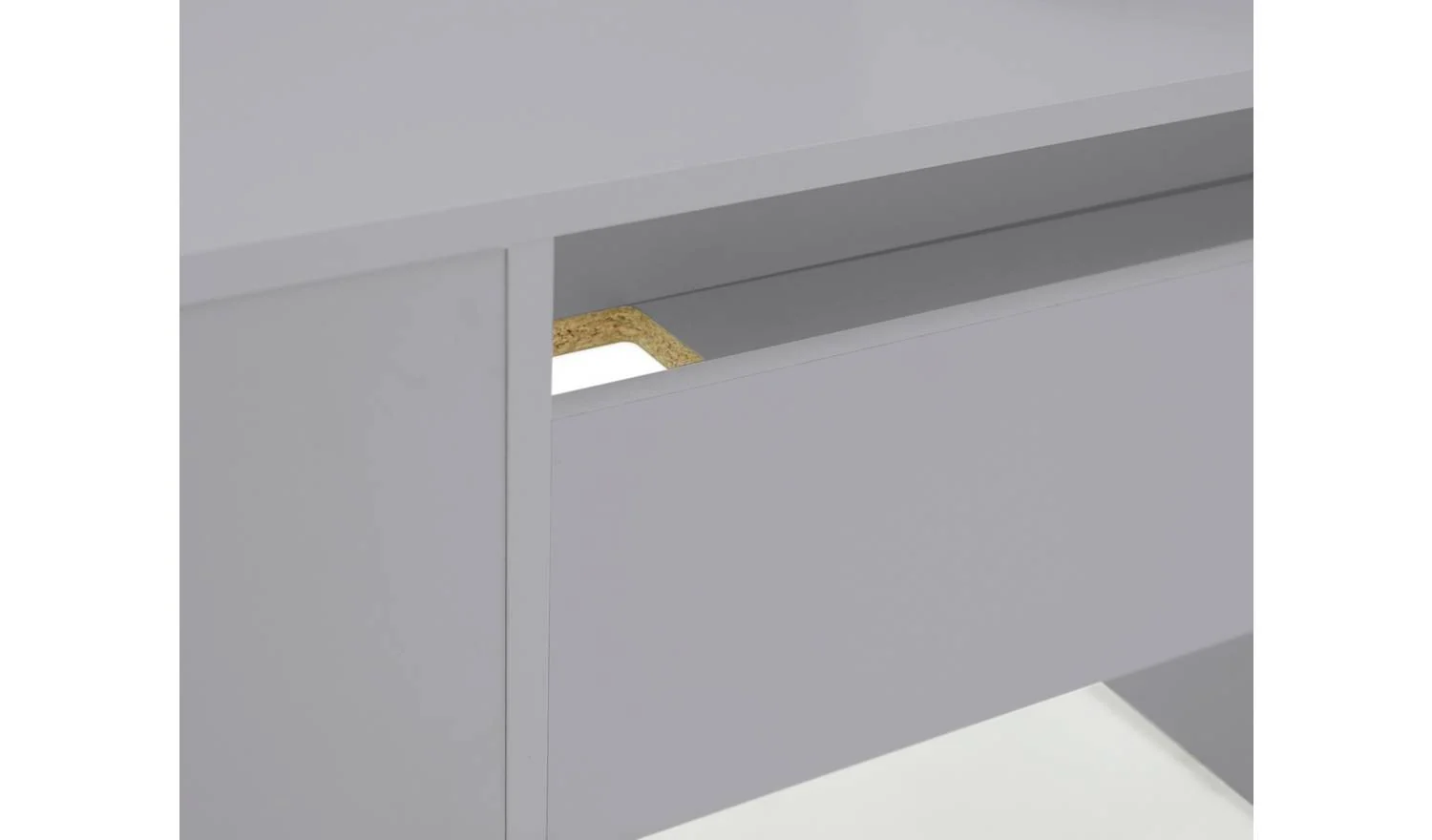 Pepper 2 Drawer Pedestal Office Desk Grey Compact Study Table - Image 5
