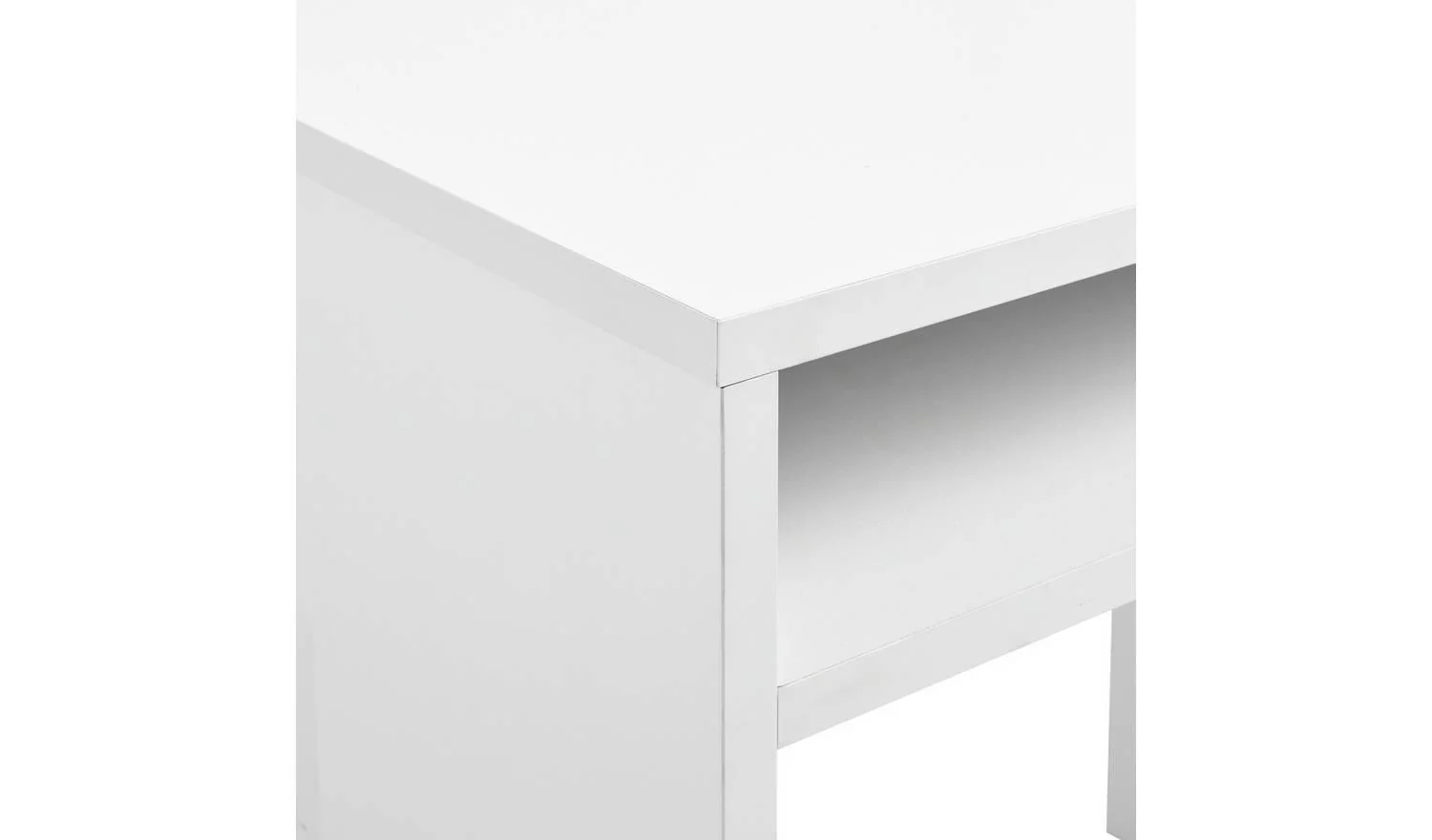 Pepper 2 Drawers Large Office Desk White Modern Home Workspace - Image 9