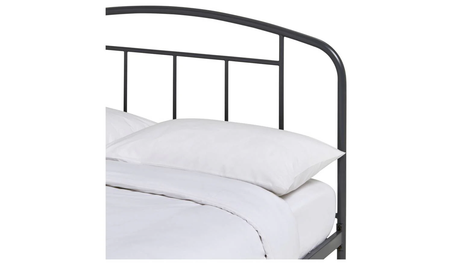 Pippa Single Metal Bed Frame Dark Grey Stylish Bedroom Furniture - Image 4