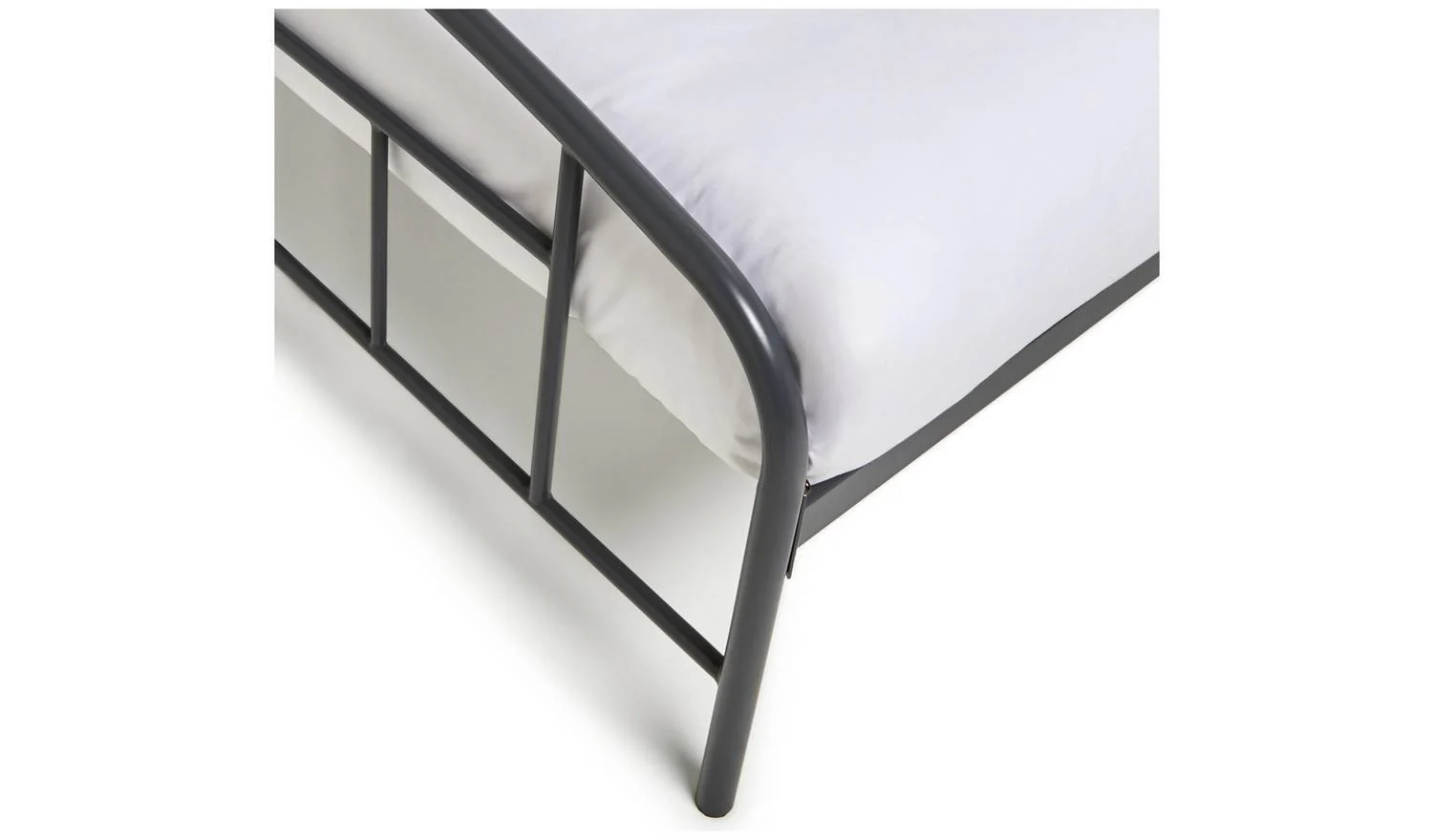 Pippa Single Metal Bed Frame Dark Grey Stylish Bedroom Furniture - Image 7