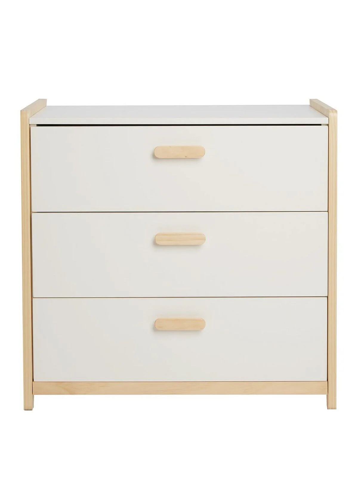 Pixie Solid Pine 3 Drawer Chest White & Pine Kids Bedroom Furniture - Image 2
