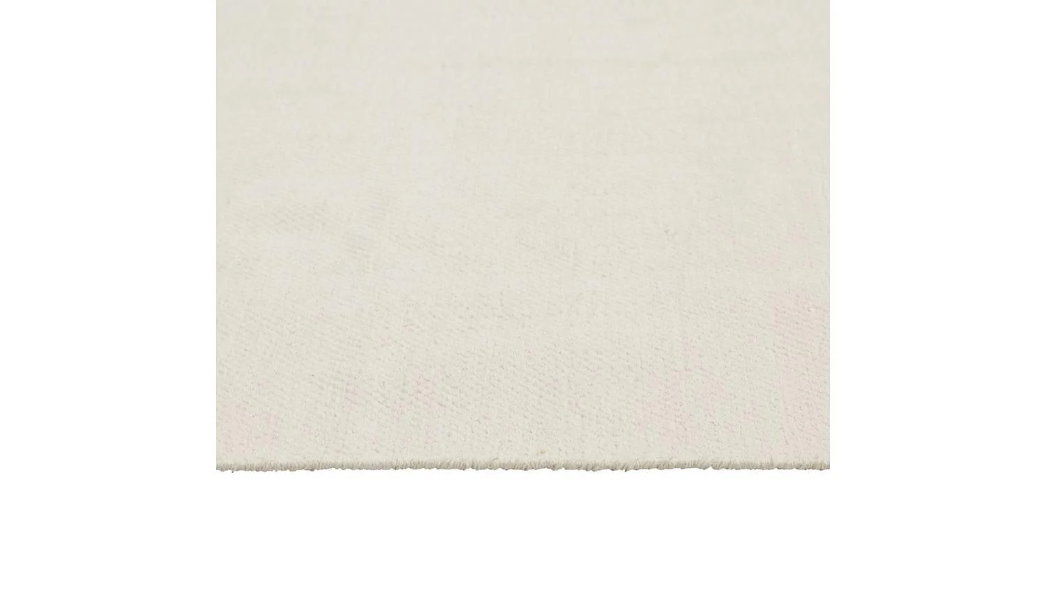 Plain Cream Cotton Flatweave Rug 120x170cm Living Room Bedroom Floor - Image 3