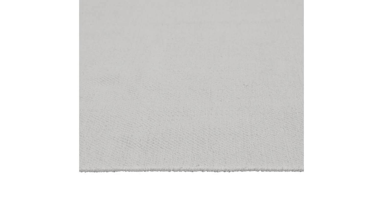 Plain Grey Cotton Flatweave Rug 170x120cm Living Room Bedroom Floor - Image 3