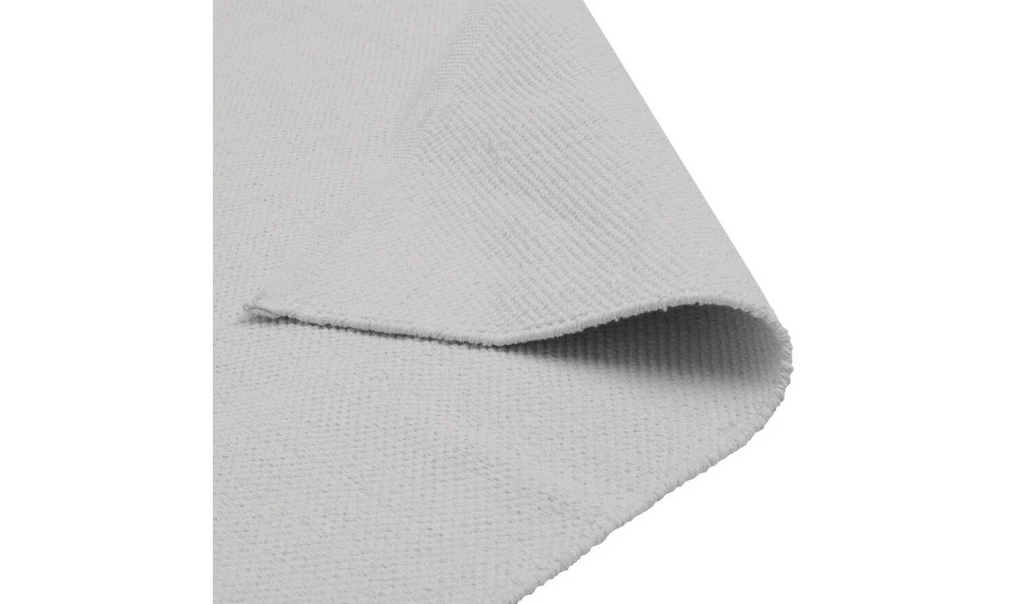 Plain Grey Cotton Flatweave Rug 170x120cm Living Room Bedroom Floor - Image 4
