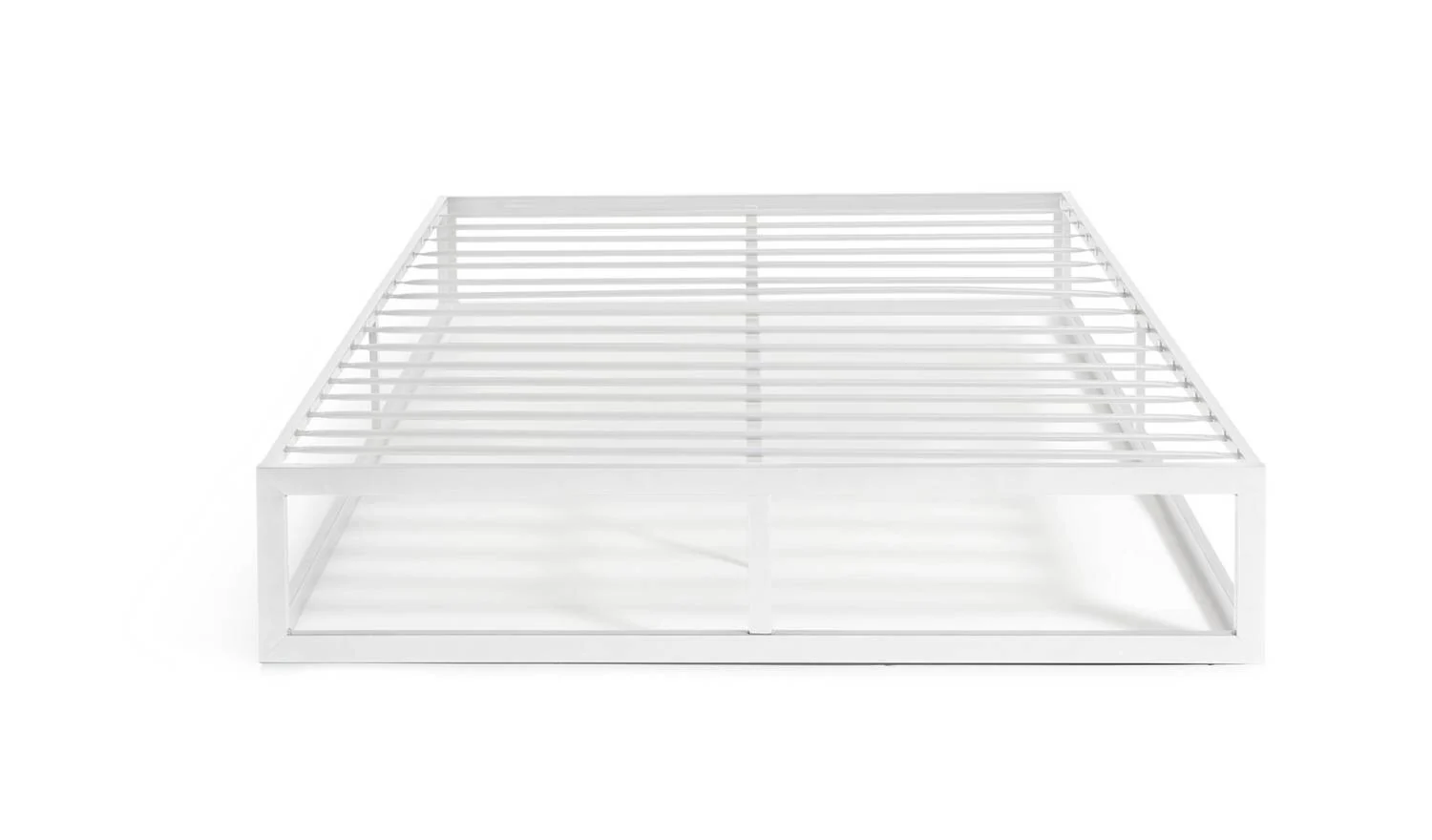 Platform Double Metal Bed Frame White Durable and Stylish Bedroom Furniture - Image 5