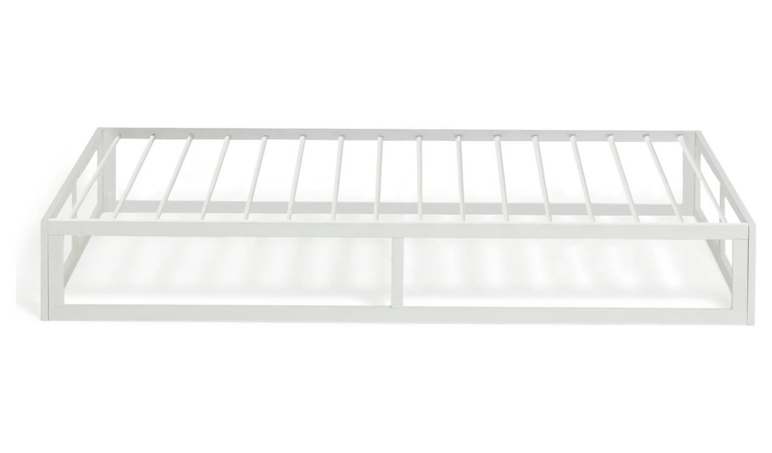 Platform Single Metal Bed Frame White Modern Bedroom Furniture - Image 3
