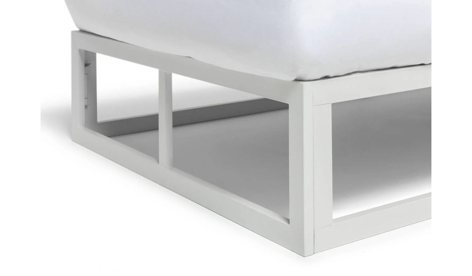 Platform Single Metal Bed Frame White Modern Bedroom Furniture - Image 5